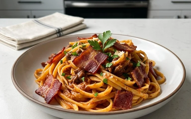 Beef Bacon Pasta