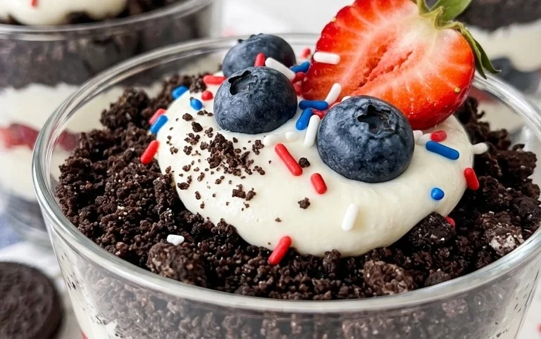 Red, White and Blue Dirt Cups