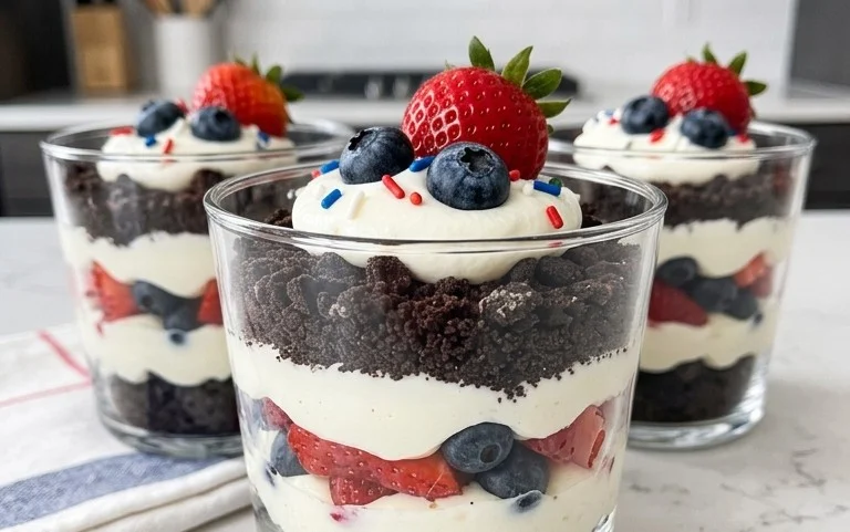 Red, White and Blue Dirt Cups