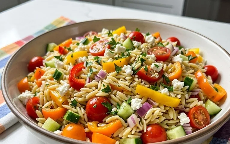 Rainbow Orzo Salad