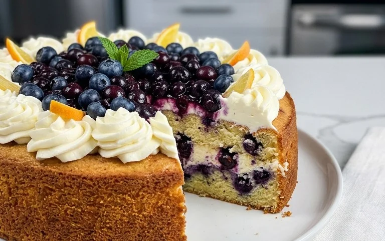 Nova Scotia Blueberry Cream Cake