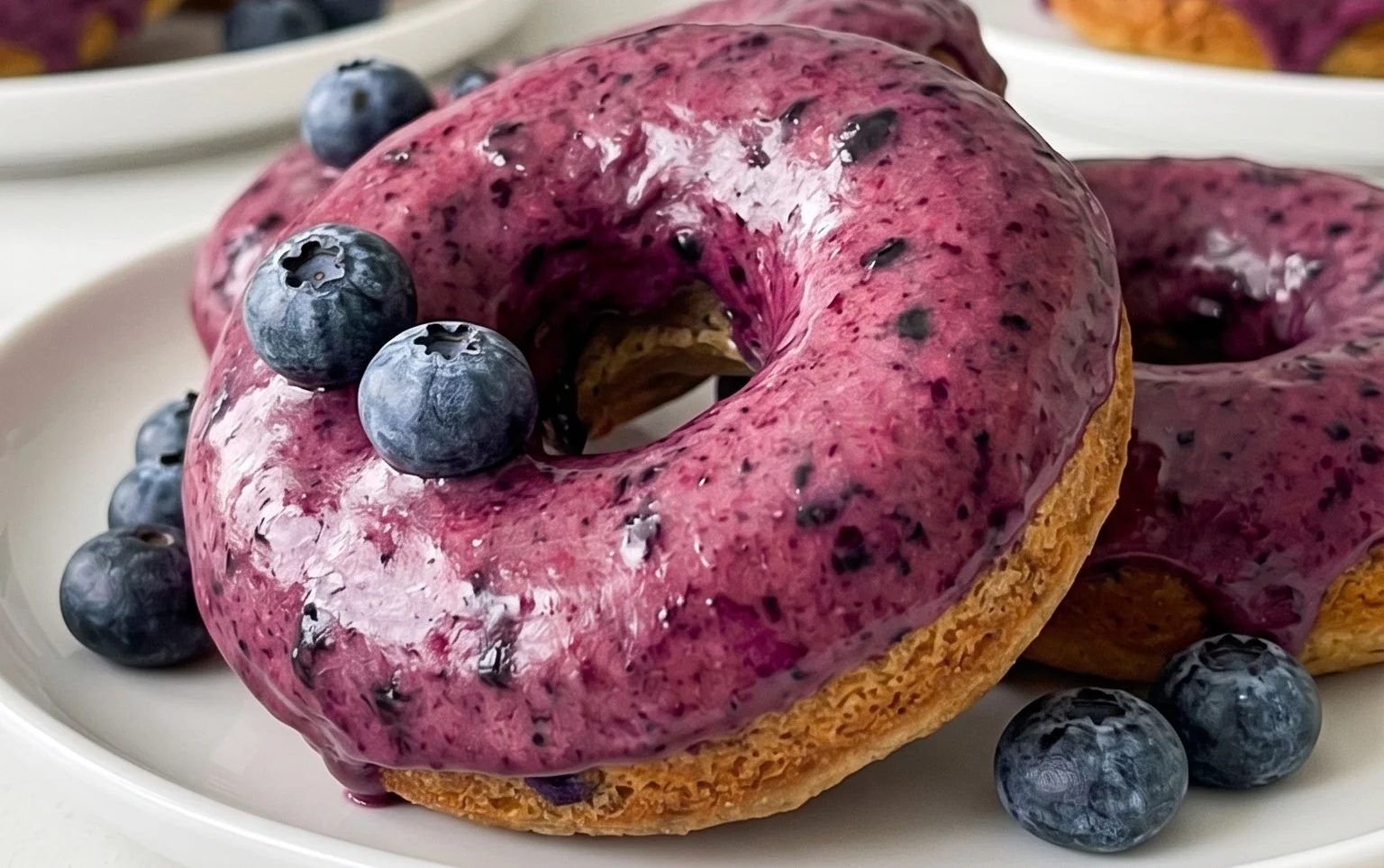 Wild Blueberry Cake Donuts