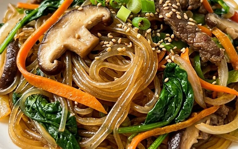 Japchae (Korean Glass Noodle Stir Fry)