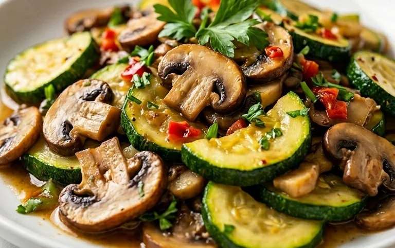 Skillet Zucchini and Mushrooms