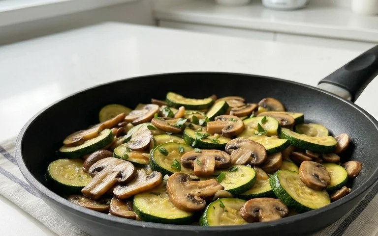 Skillet Zucchini and Mushrooms
