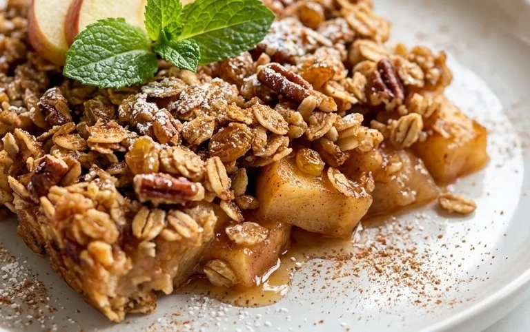 Healthy Breakfast Apple Crum extractble