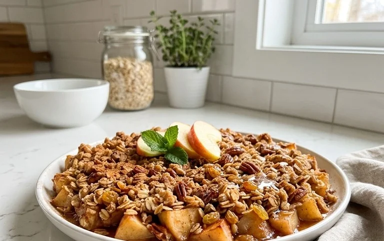 Healthy Breakfast Apple Crum extractble