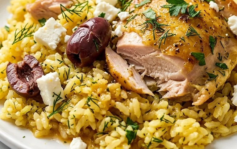 Greek Chicken and Lemon Rice (30 Minutes, One-Pot)