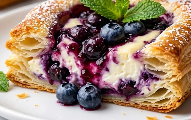 Blueberry Cream Cheese Puff Pastry