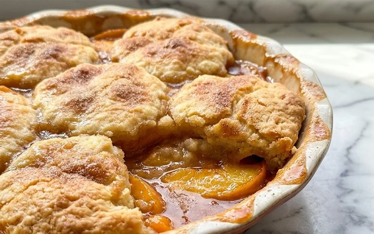 The Easiest Southern Peach Cobbler