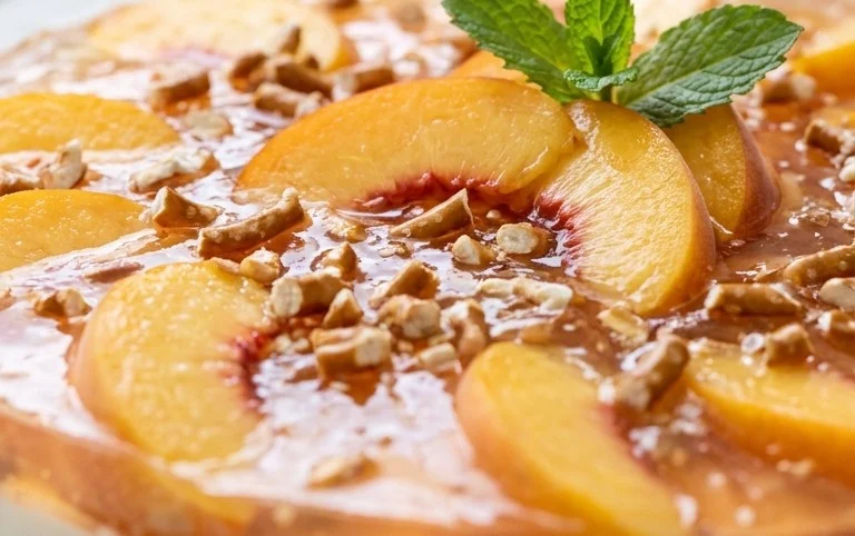 Peach Pretzel Salad Dessert