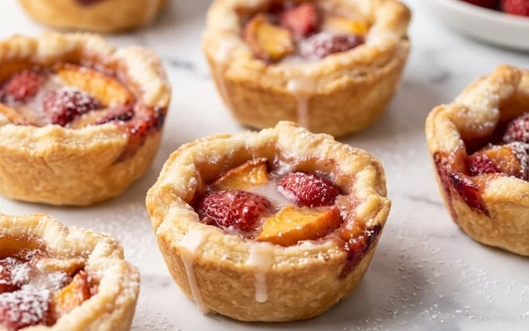 Strawberry Peach Pie Bites