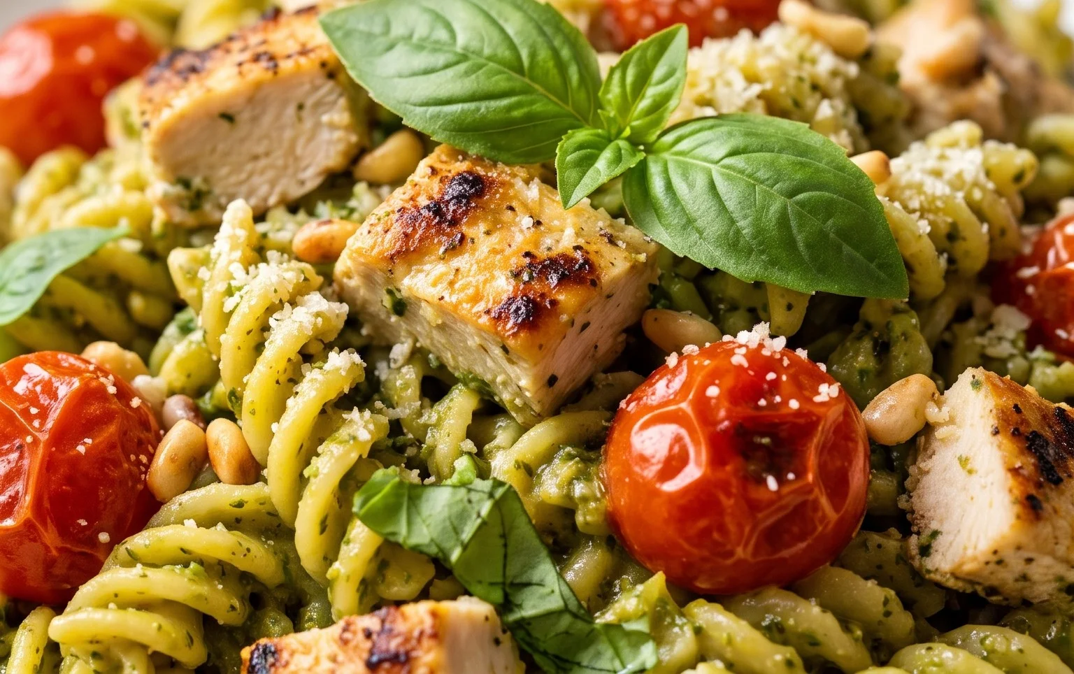 Creamy Chicken Pesto Pasta