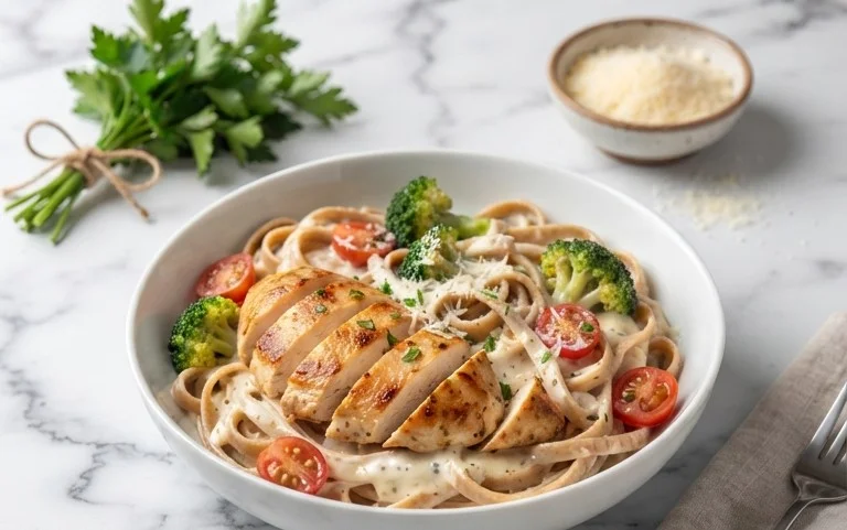 Low Calorie Chicken Alfredo