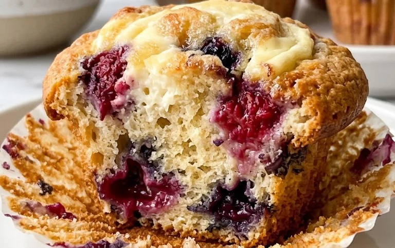 Berry Cream Cheese Muffins