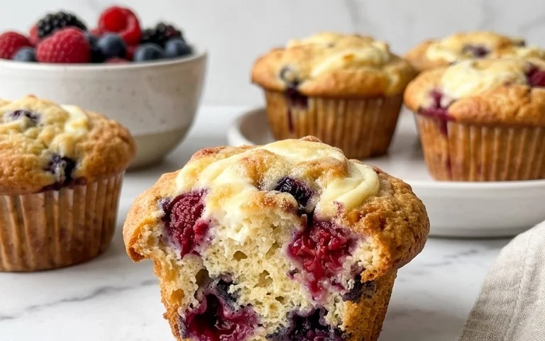 Berry Cream Cheese Muffins