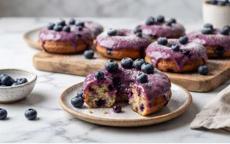 Blueberry Cake Donuts
