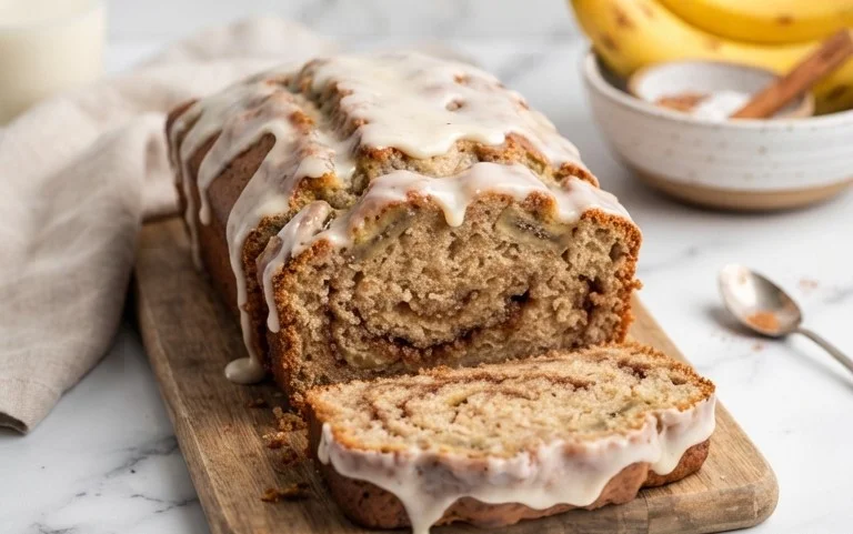 Cinnamon Roll Banana Bread