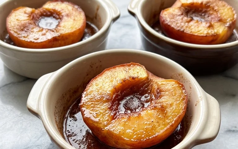 Cinnamon Sugar Baked Peaches
