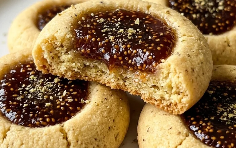 Cardamom Fig Thumbprint Cookies