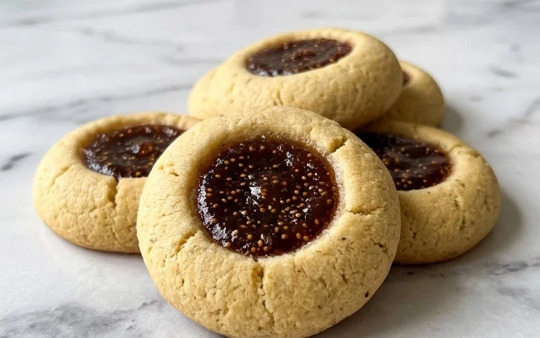 Cardamom Fig Thumbprint Cookies