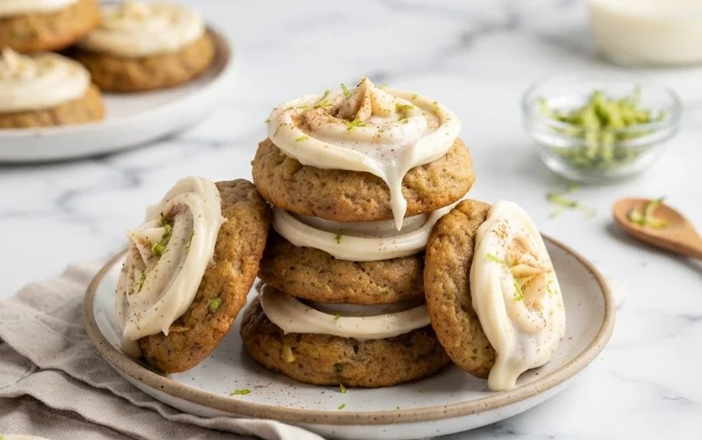 Zucchini Cookies with Cream Cheese Frosting