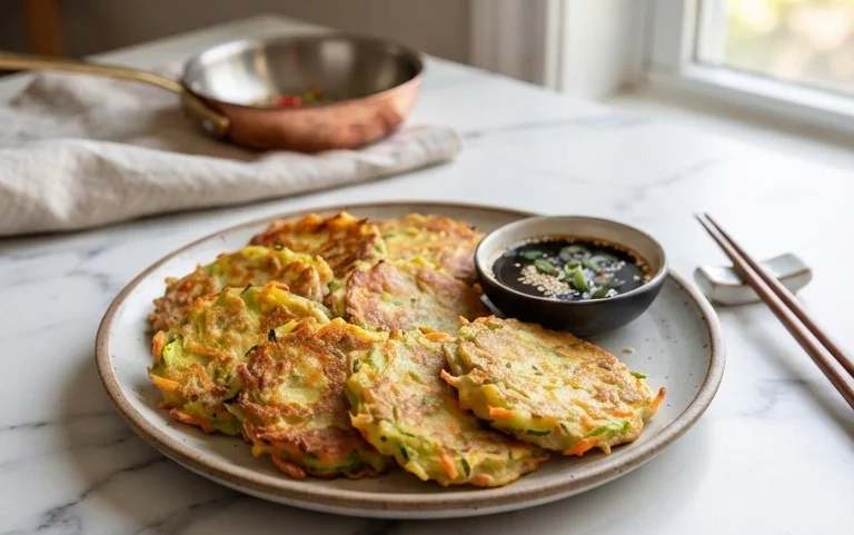 Quick & Easy Korean Zucchini Fritters (Hobak Jeon)