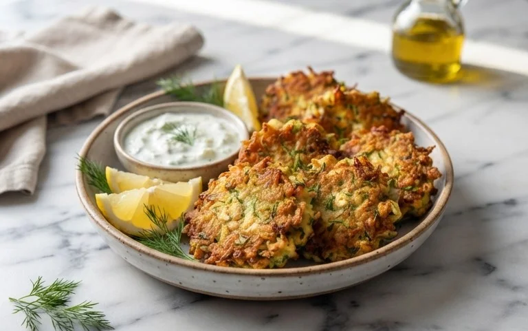 Kolokithokeftedes (Greek Zucchini Fritters)